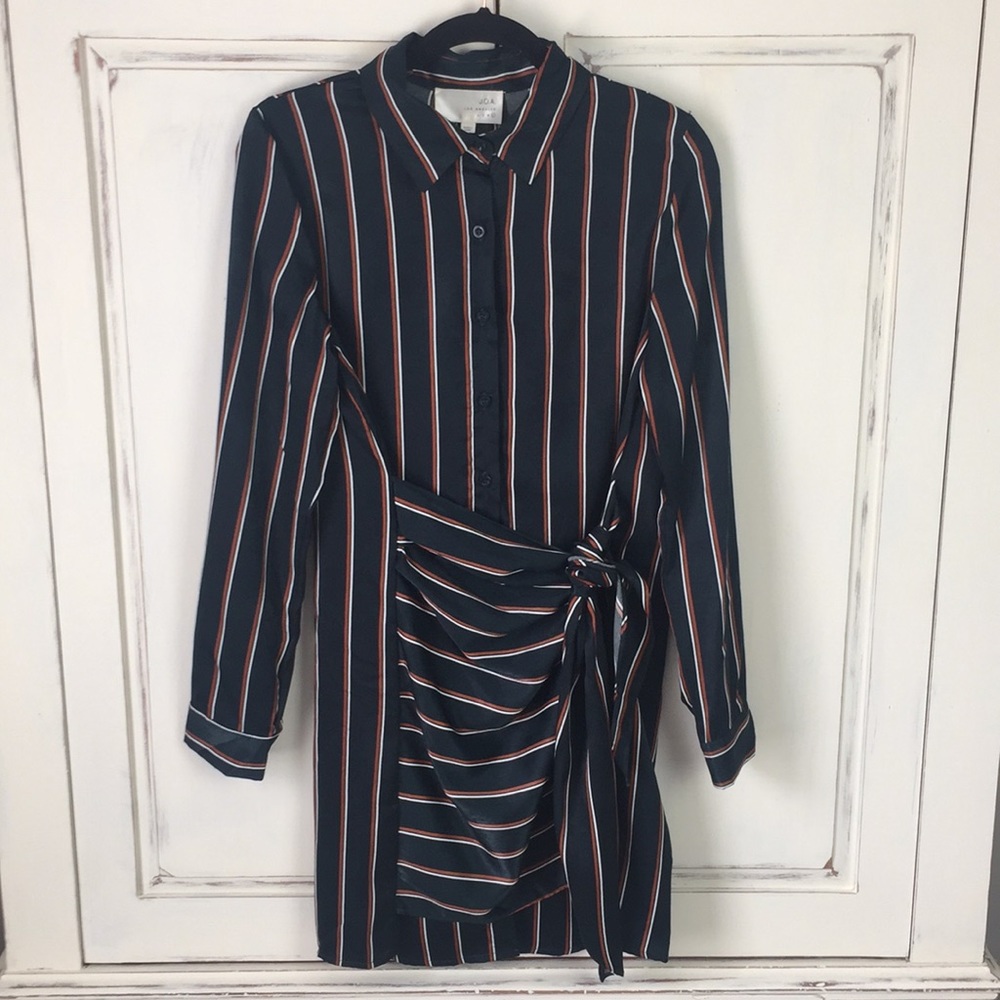 New!  JOA Shirtdress with tie sash in front